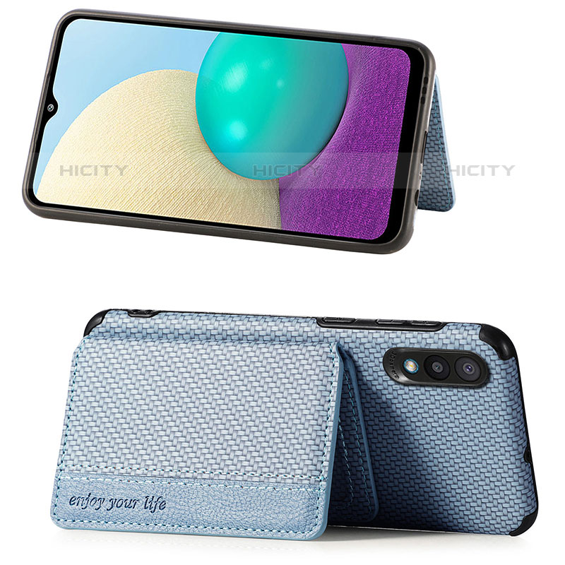 Custodia Silicone Ultra Sottile Morbida Cover con Magnetico S01D per Samsung Galaxy M02