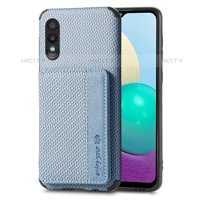 Custodia Silicone Ultra Sottile Morbida Cover con Magnetico S01D per Samsung Galaxy M02