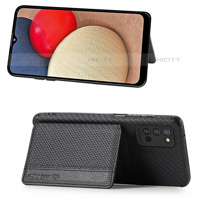 Custodia Silicone Ultra Sottile Morbida Cover con Magnetico S01D per Samsung Galaxy M02s