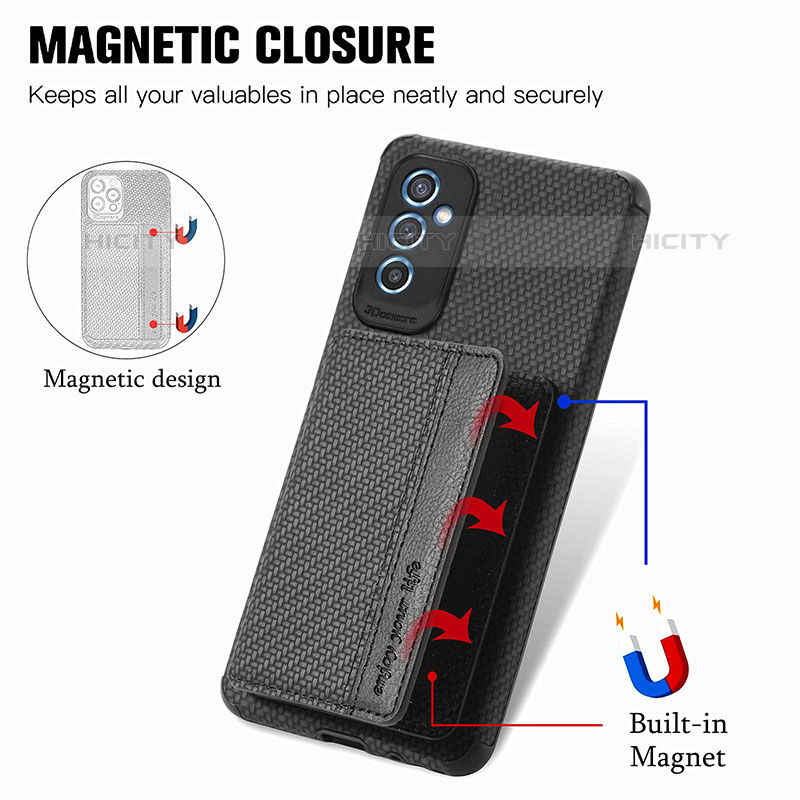 Custodia Silicone Ultra Sottile Morbida Cover con Magnetico S01D per Samsung Galaxy M52 5G