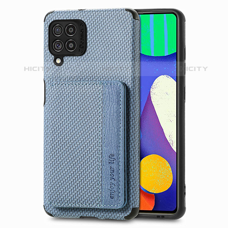 Custodia Silicone Ultra Sottile Morbida Cover con Magnetico S01D per Samsung Galaxy M62 4G Blu
