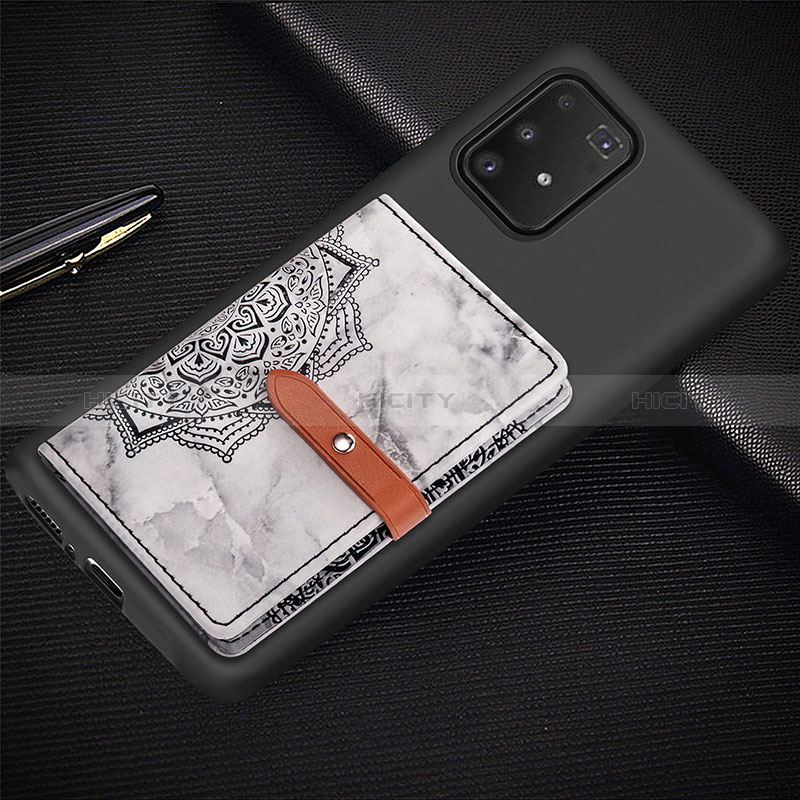 Custodia Silicone Ultra Sottile Morbida Cover con Magnetico S01D per Samsung Galaxy M80S