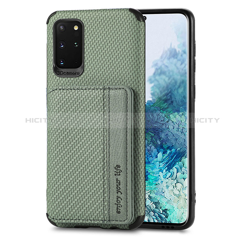 Custodia Silicone Ultra Sottile Morbida Cover con Magnetico S01D per Samsung Galaxy S20 Plus Verde