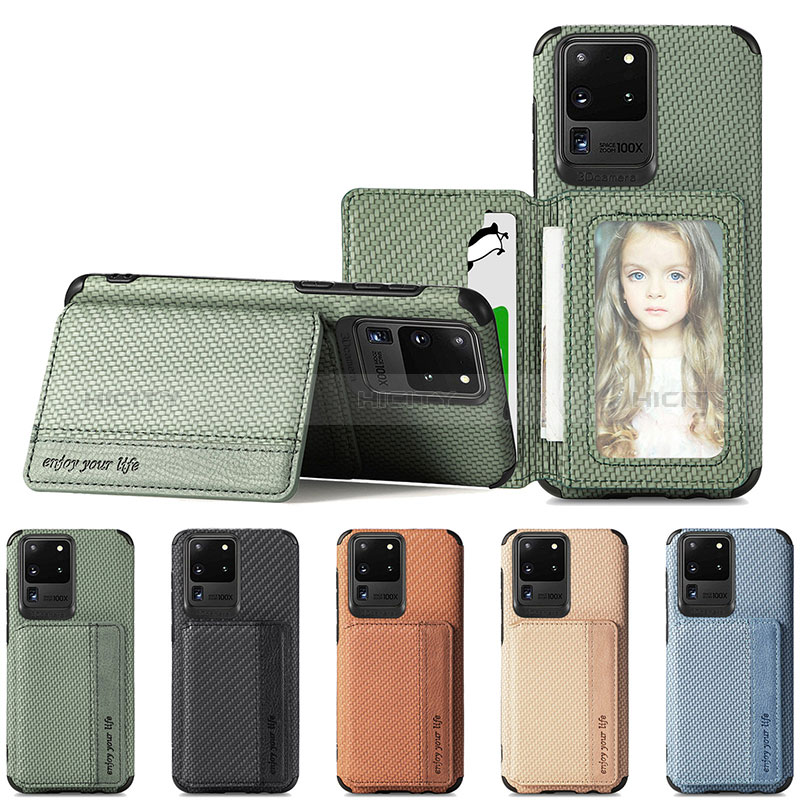 Custodia Silicone Ultra Sottile Morbida Cover con Magnetico S01D per Samsung Galaxy S20 Ultra 5G