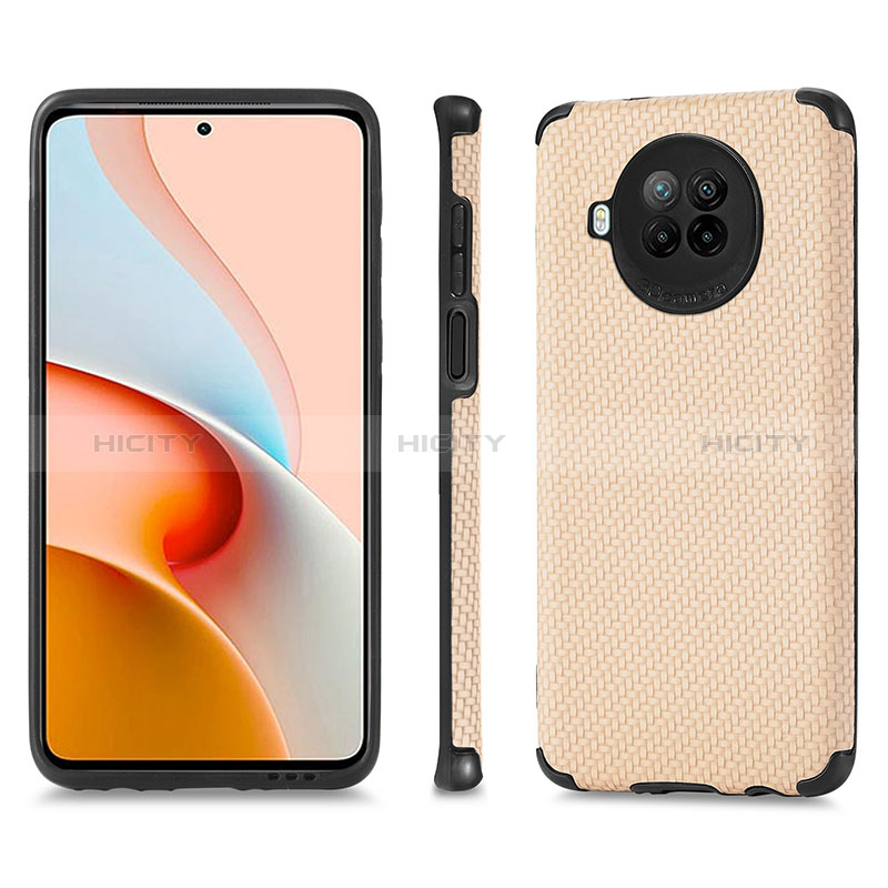 Custodia Silicone Ultra Sottile Morbida Cover con Magnetico S01D per Xiaomi Mi 10T Lite 5G Oro