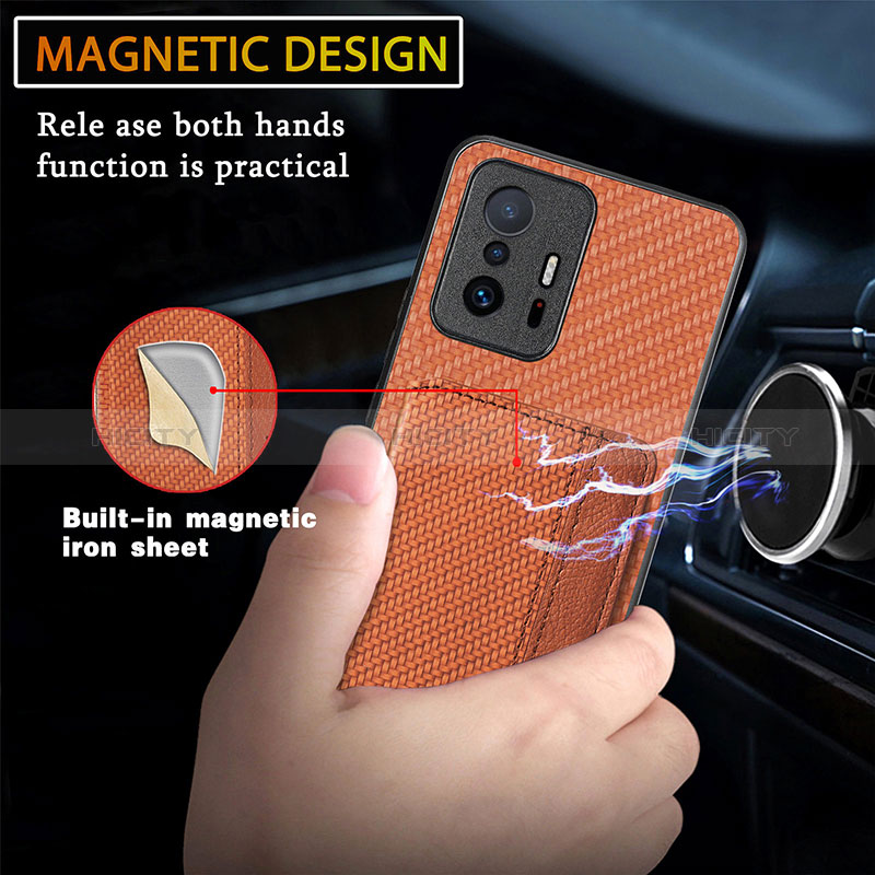 Custodia Silicone Ultra Sottile Morbida Cover con Magnetico S01D per Xiaomi Mi 11T Pro 5G
