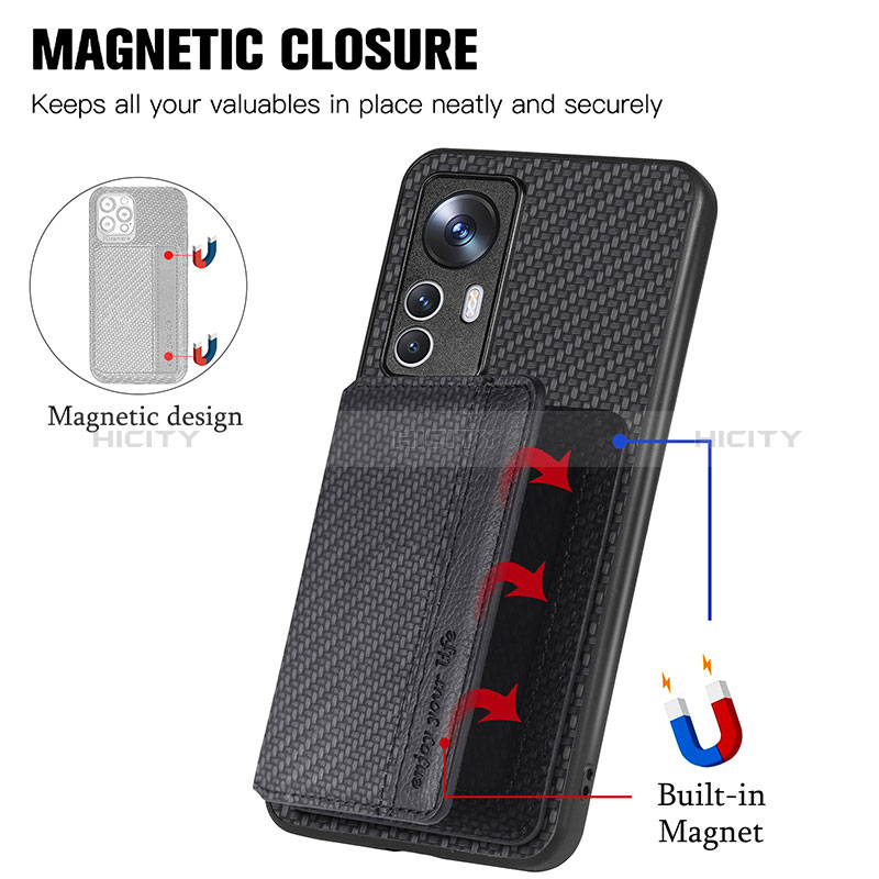 Custodia Silicone Ultra Sottile Morbida Cover con Magnetico S01D per Xiaomi Mi 12T Pro 5G