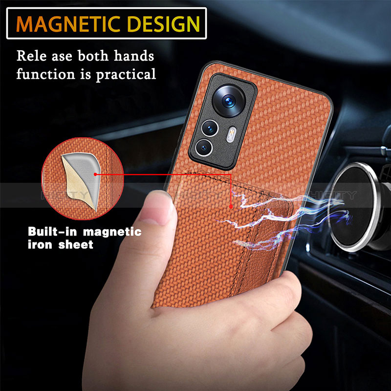 Custodia Silicone Ultra Sottile Morbida Cover con Magnetico S01D per Xiaomi Mi 12T Pro 5G