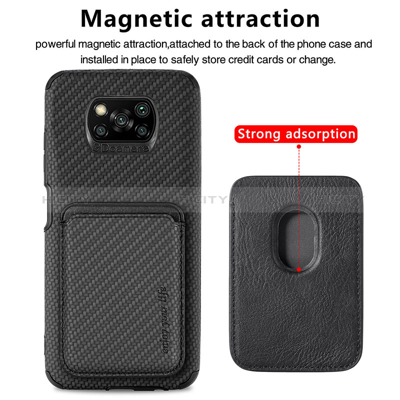 Custodia Silicone Ultra Sottile Morbida Cover con Magnetico S01D per Xiaomi Poco X3