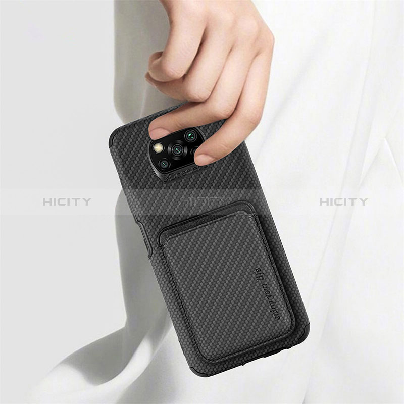 Custodia Silicone Ultra Sottile Morbida Cover con Magnetico S01D per Xiaomi Poco X3