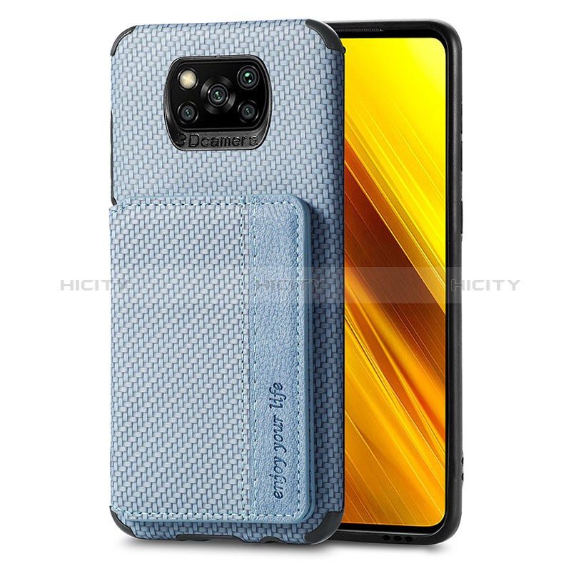 Custodia Silicone Ultra Sottile Morbida Cover con Magnetico S01D per Xiaomi Poco X3 NFC