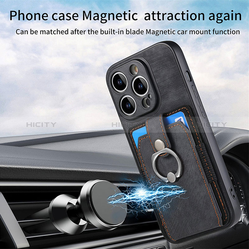 Custodia Silicone Ultra Sottile Morbida Cover con Magnetico S02D per Apple iPhone 13 Pro Max