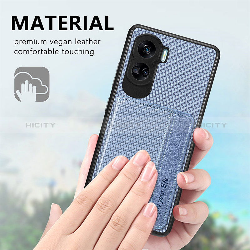 Custodia Silicone Ultra Sottile Morbida Cover con Magnetico S02D per Huawei Honor 90 Lite 5G