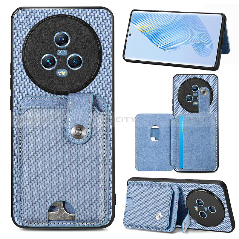 Custodia Silicone Ultra Sottile Morbida Cover con Magnetico S02D per Huawei Honor Magic5 5G