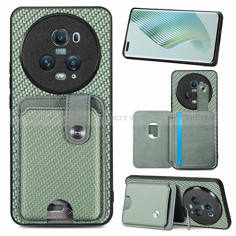 Custodia Silicone Ultra Sottile Morbida Cover con Magnetico S02D per Huawei Honor Magic5 Pro 5G