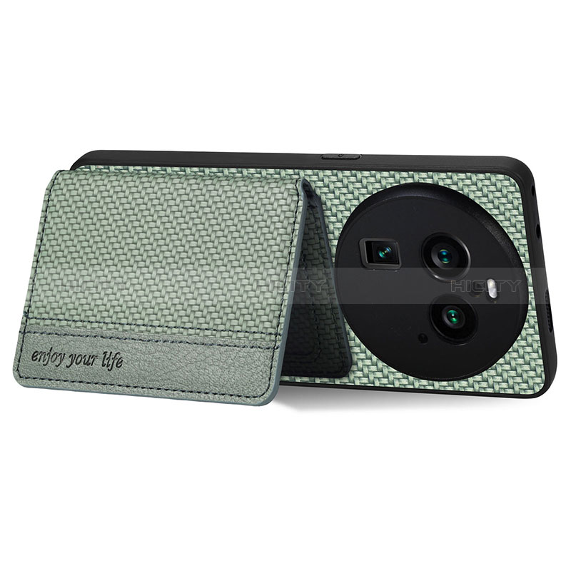 Custodia Silicone Ultra Sottile Morbida Cover con Magnetico S02D per Oppo Find X6 5G