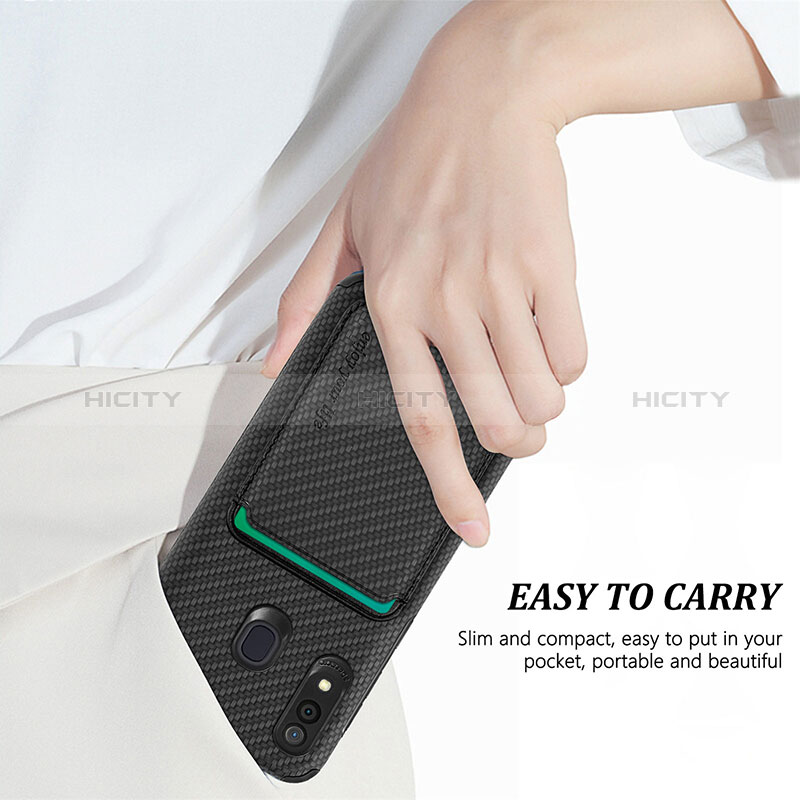 Custodia Silicone Ultra Sottile Morbida Cover con Magnetico S02D per Samsung Galaxy A20