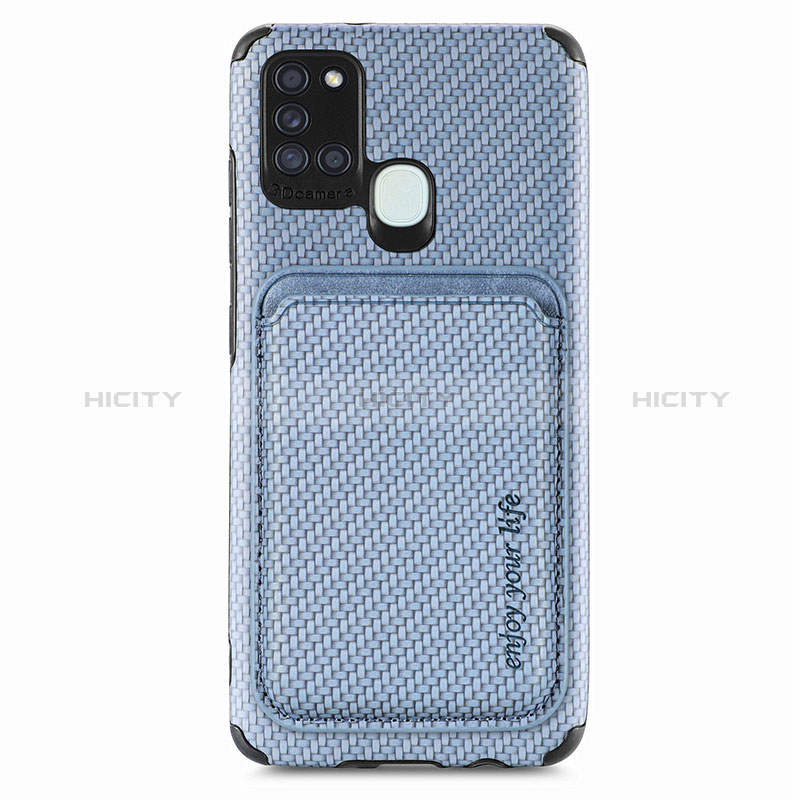 Custodia Silicone Ultra Sottile Morbida Cover con Magnetico S02D per Samsung Galaxy A21s