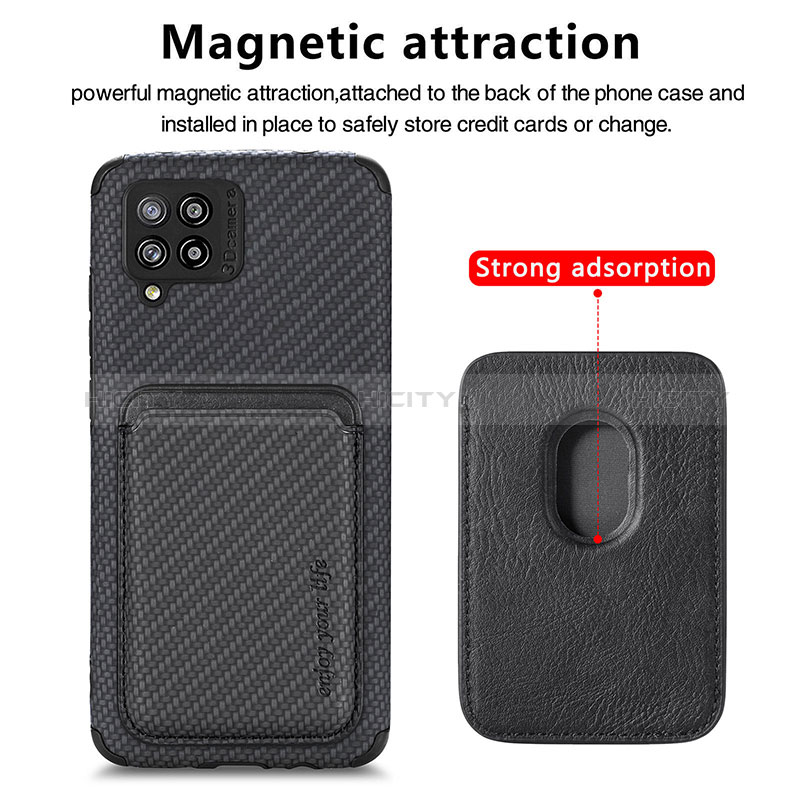 Custodia Silicone Ultra Sottile Morbida Cover con Magnetico S02D per Samsung Galaxy A42 5G