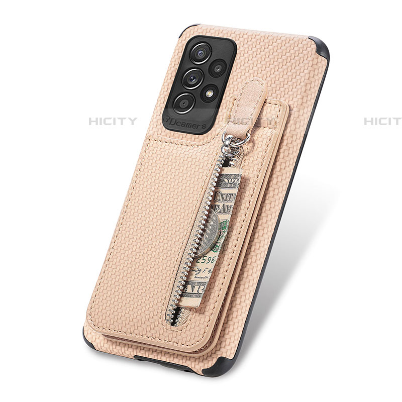 Custodia Silicone Ultra Sottile Morbida Cover con Magnetico S02D per Samsung Galaxy A52 5G