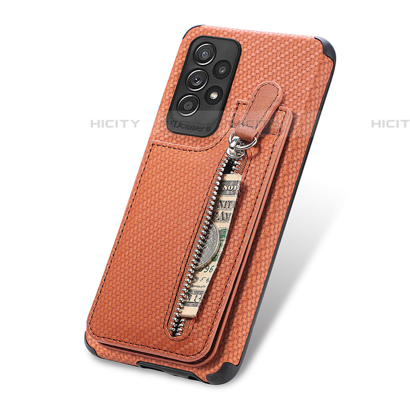 Custodia Silicone Ultra Sottile Morbida Cover con Magnetico S02D per Samsung Galaxy A72 4G