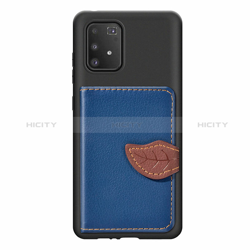 Custodia Silicone Ultra Sottile Morbida Cover con Magnetico S02D per Samsung Galaxy A91