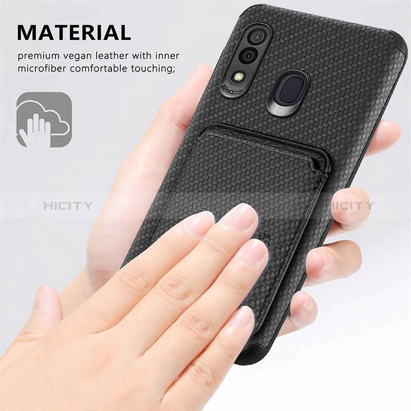 Custodia Silicone Ultra Sottile Morbida Cover con Magnetico S02D per Samsung Galaxy M10S