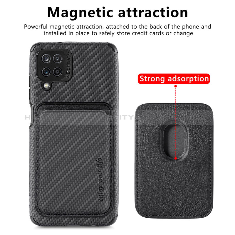 Custodia Silicone Ultra Sottile Morbida Cover con Magnetico S02D per Samsung Galaxy M12