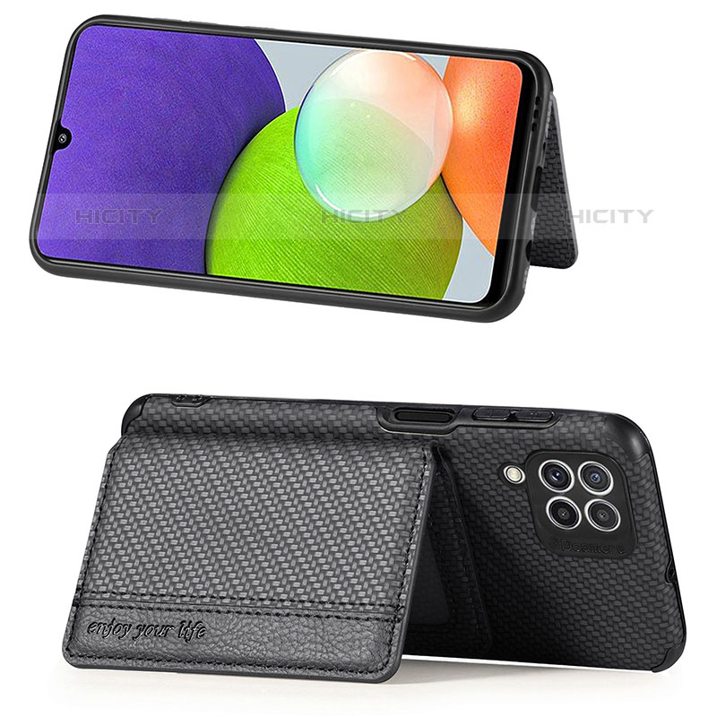 Custodia Silicone Ultra Sottile Morbida Cover con Magnetico S02D per Samsung Galaxy M32 4G