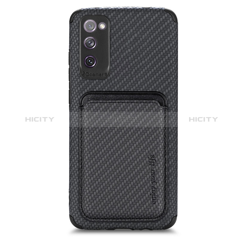 Custodia Silicone Ultra Sottile Morbida Cover con Magnetico S02D per Samsung Galaxy S20 Lite 5G Nero