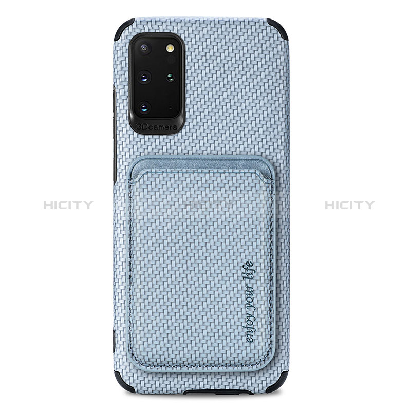 Custodia Silicone Ultra Sottile Morbida Cover con Magnetico S02D per Samsung Galaxy S20 Plus 5G Blu