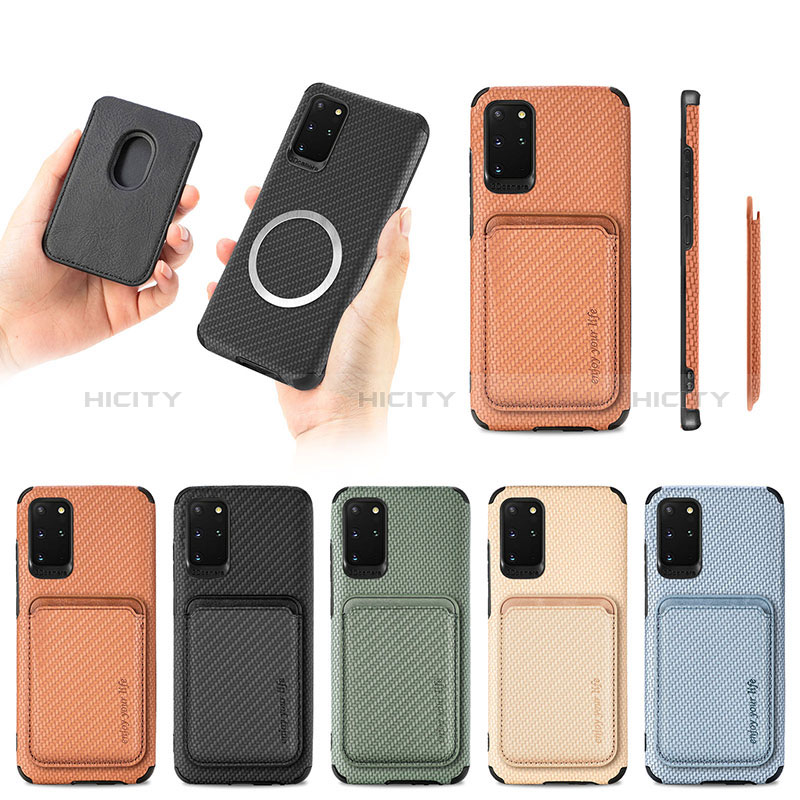 Custodia Silicone Ultra Sottile Morbida Cover con Magnetico S02D per Samsung Galaxy S20 Plus