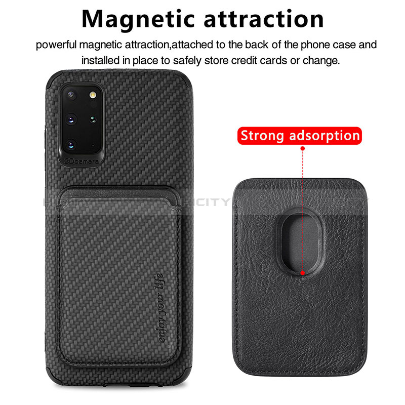 Custodia Silicone Ultra Sottile Morbida Cover con Magnetico S02D per Samsung Galaxy S20 Plus