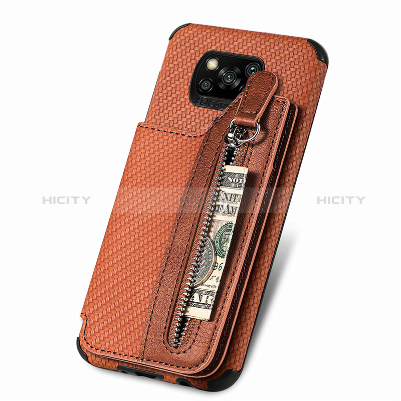 Custodia Silicone Ultra Sottile Morbida Cover con Magnetico S02D per Xiaomi Poco X3