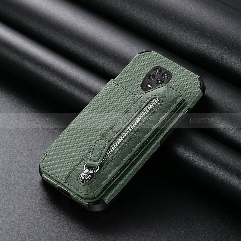 Custodia Silicone Ultra Sottile Morbida Cover con Magnetico S02D per Xiaomi Redmi Note 9 Pro Verde