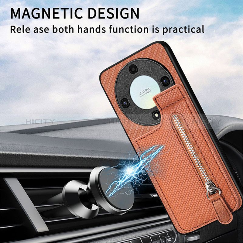 Custodia Silicone Ultra Sottile Morbida Cover con Magnetico S03D per Huawei Honor Magic5 Lite 5G