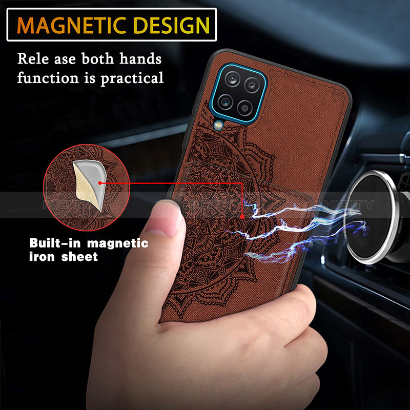 Custodia Silicone Ultra Sottile Morbida Cover con Magnetico S03D per Samsung Galaxy A12