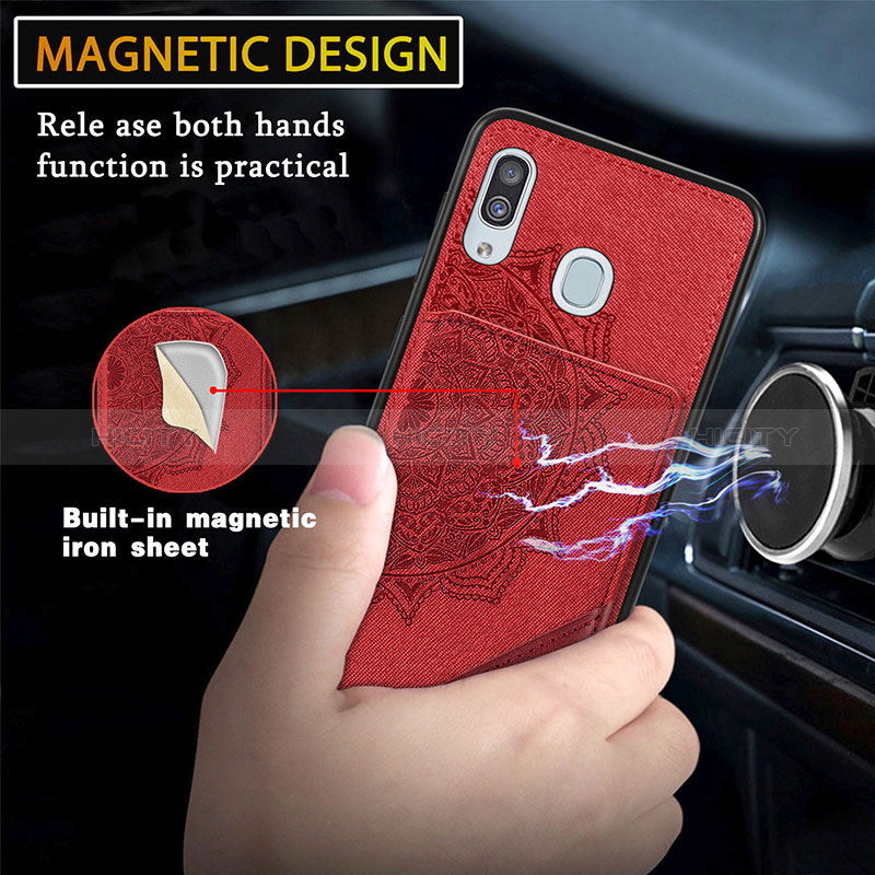 Custodia Silicone Ultra Sottile Morbida Cover con Magnetico S03D per Samsung Galaxy A20