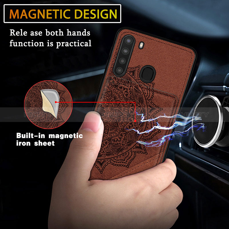 Custodia Silicone Ultra Sottile Morbida Cover con Magnetico S03D per Samsung Galaxy A21