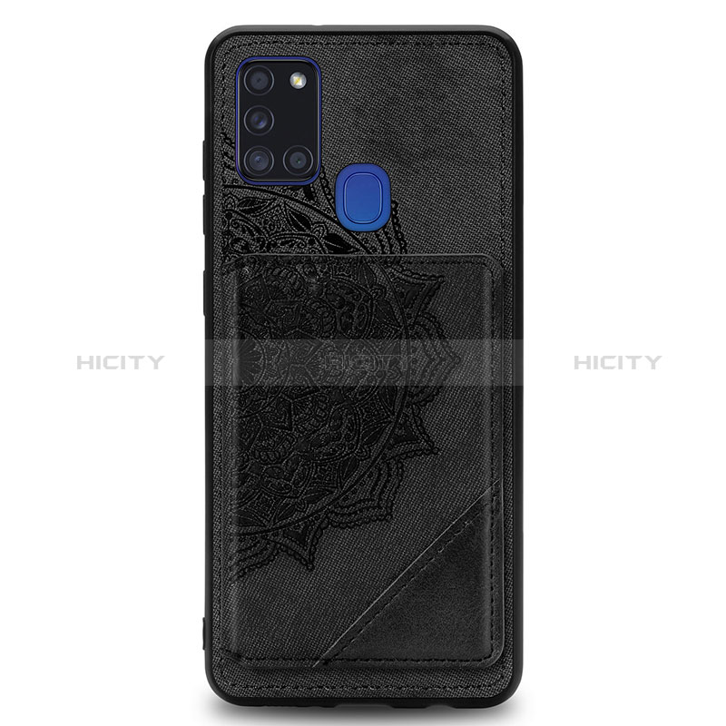Custodia Silicone Ultra Sottile Morbida Cover con Magnetico S03D per Samsung Galaxy A21s Nero