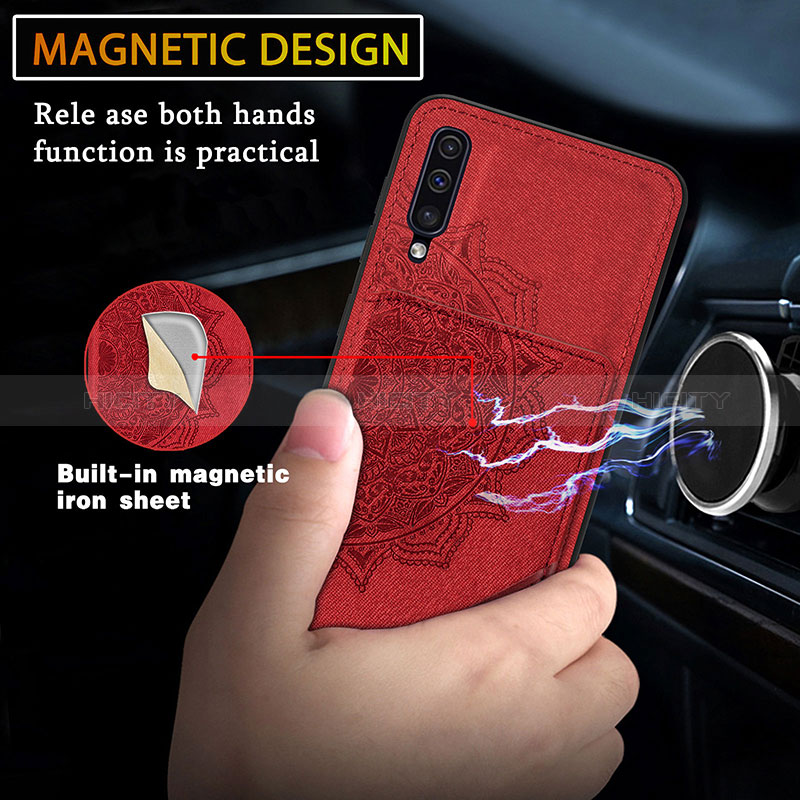 Custodia Silicone Ultra Sottile Morbida Cover con Magnetico S03D per Samsung Galaxy A30S