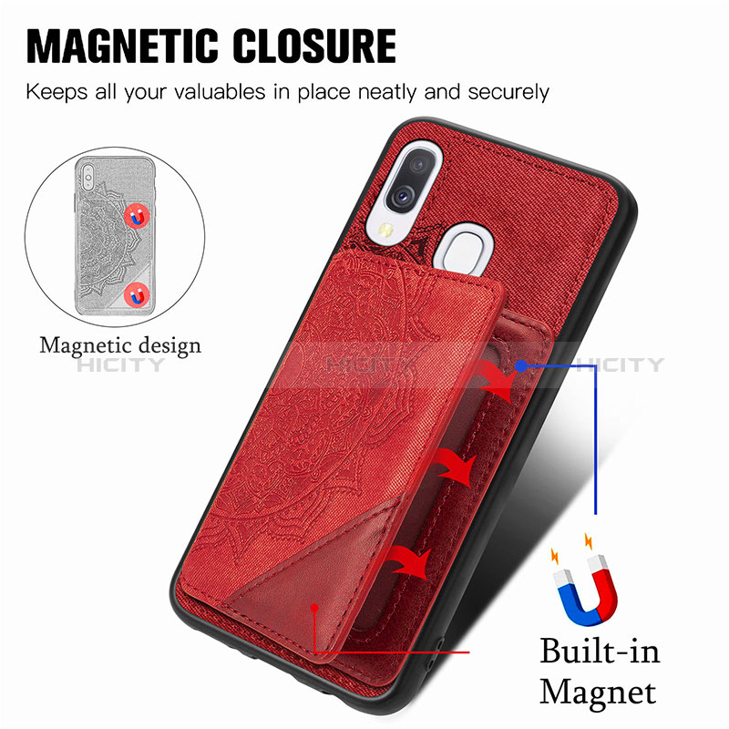 Custodia Silicone Ultra Sottile Morbida Cover con Magnetico S03D per Samsung Galaxy A40