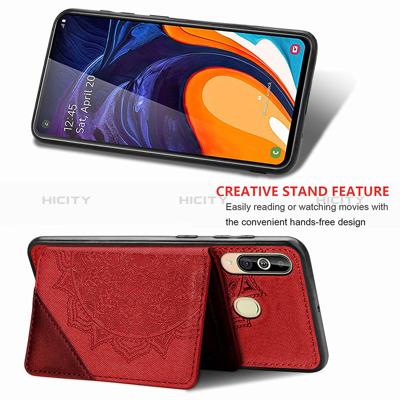 Custodia Silicone Ultra Sottile Morbida Cover con Magnetico S03D per Samsung Galaxy A60