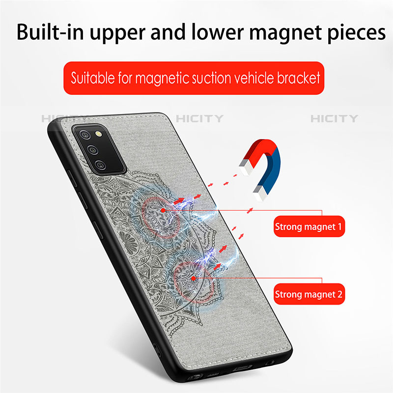Custodia Silicone Ultra Sottile Morbida Cover con Magnetico S03D per Samsung Galaxy M02s