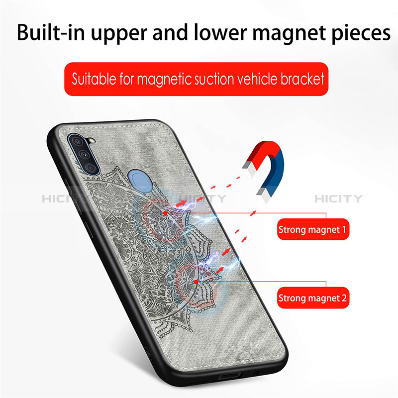 Custodia Silicone Ultra Sottile Morbida Cover con Magnetico S03D per Samsung Galaxy M11
