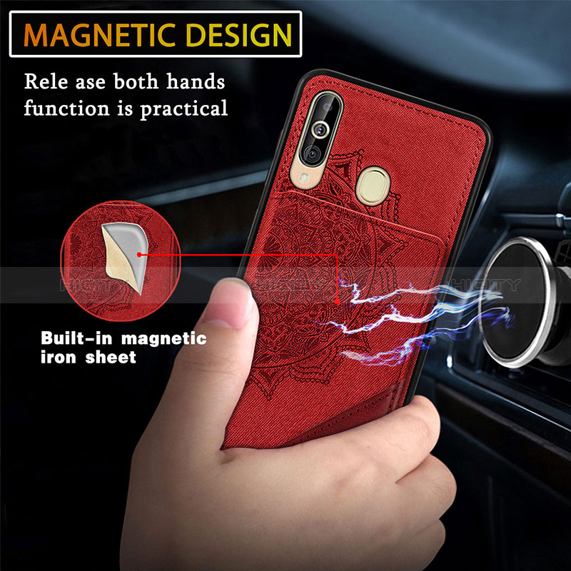 Custodia Silicone Ultra Sottile Morbida Cover con Magnetico S03D per Samsung Galaxy M40