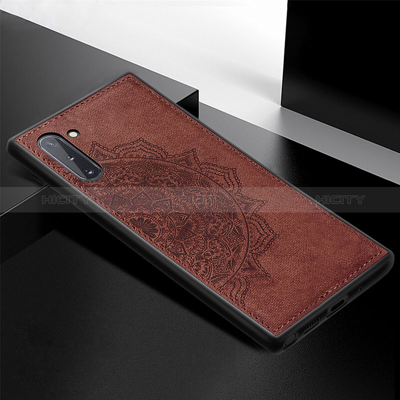 Custodia Silicone Ultra Sottile Morbida Cover con Magnetico S03D per Samsung Galaxy Note 10 5G Marrone