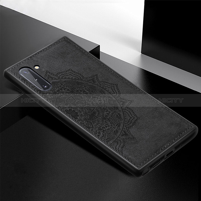 Custodia Silicone Ultra Sottile Morbida Cover con Magnetico S03D per Samsung Galaxy Note 10 5G Nero
