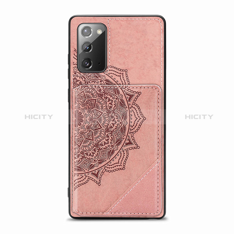 Custodia Silicone Ultra Sottile Morbida Cover con Magnetico S03D per Samsung Galaxy Note 20 5G Oro Rosa