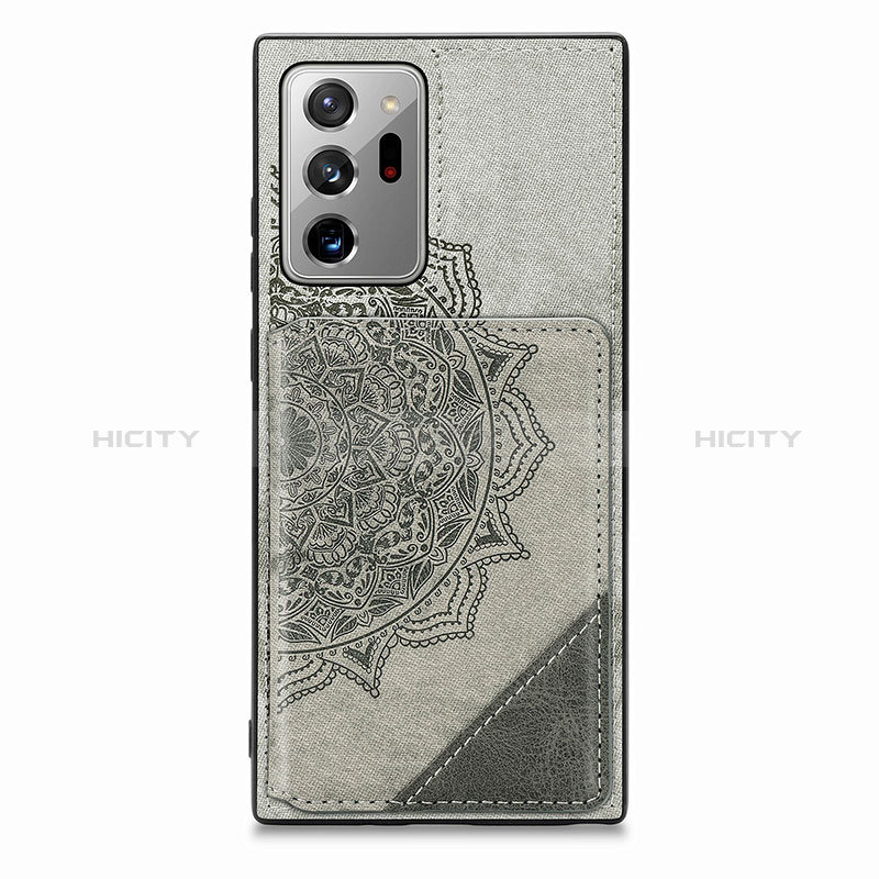 Custodia Silicone Ultra Sottile Morbida Cover con Magnetico S03D per Samsung Galaxy Note 20 Ultra 5G Grigio